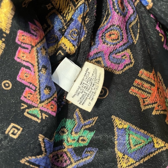 Vintage Doncaster Multicolored Geometric Print Women’s Blazer Size 6 - Picture 7 of 15